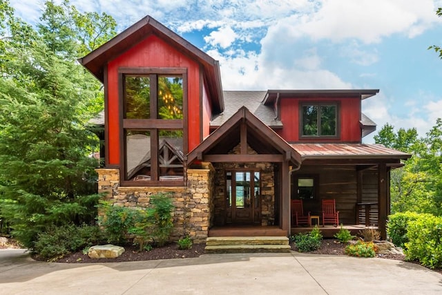 view of front of house with a porch