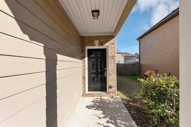 view of doorway to property