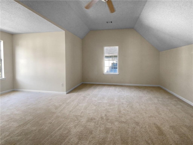 4024 Waldrop Hills Dr, Decatur, GA 30034 - additional living space with ceiling fan, light carpet, and a textured ceiling