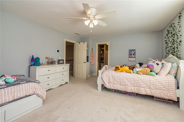 20 Jasmine Ct, Newnan, GA 30265 - bedroom with light colored carpet and a ceiling fan