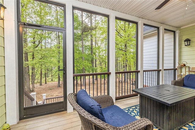 20 Jasmine Ct, Newnan, GA 30265 - sunroom / solarium featuring a ceiling fan