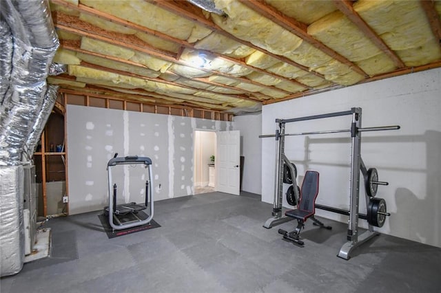 view of workout area