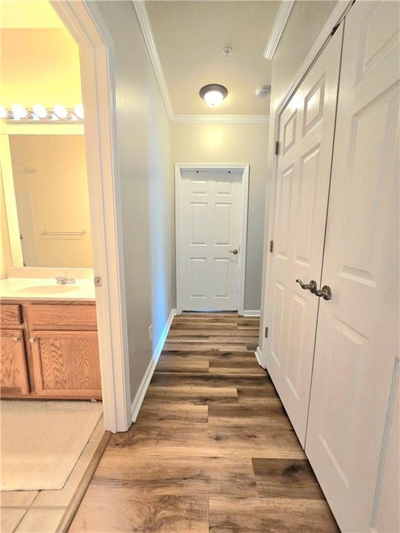 1975 Nocturne Dr Unit 2206, Alpharetta, GA 30009 - corridor featuring crown molding and wood finished floors