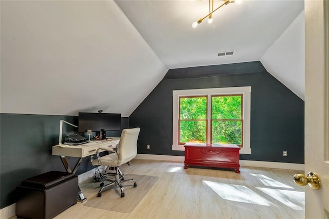 891 Paoli Ave SE, Atlanta, GA 30316 - office space with wood finished floors, lofted ceiling, and baseboards