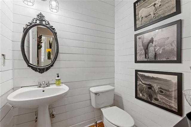 bathroom with a sink and toilet