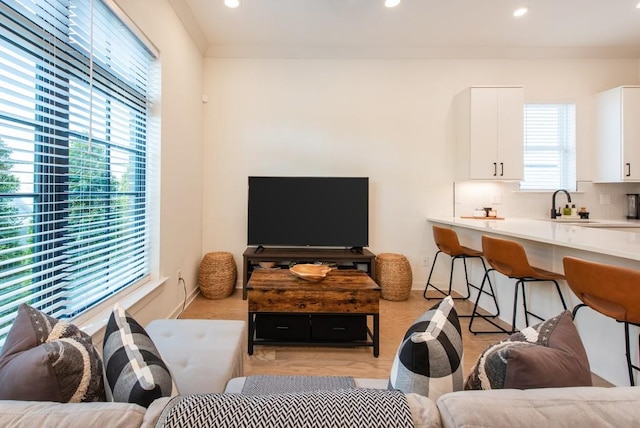 417 E College Ave Unit 102, Decatur, GA 30030 - living area featuring recessed lighting and baseboards
