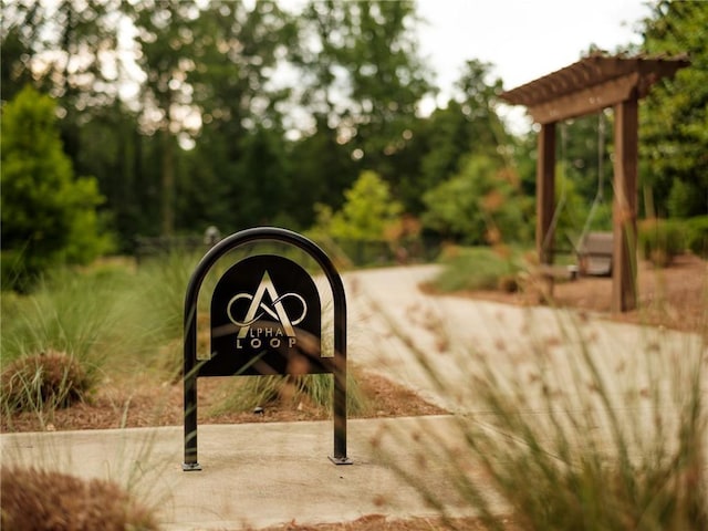 view of community sign