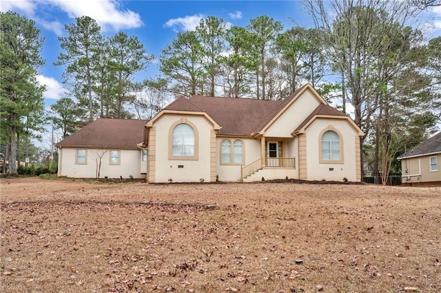 view of single story home