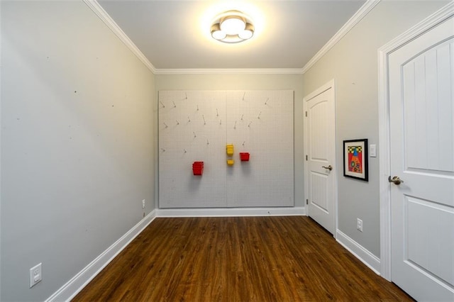 1105 River Laurel Dr, Suwanee, GA 30024 - unfurnished room with wood finished floors, baseboards, and crown molding