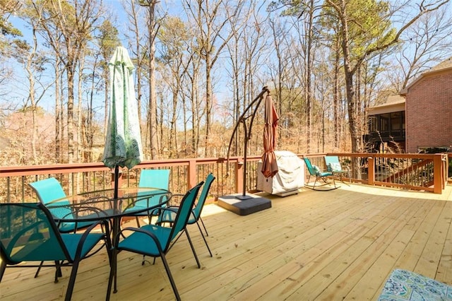 1105 River Laurel Dr, Suwanee, GA 30024 - deck featuring outdoor dining space