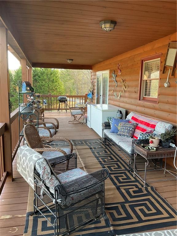 deck featuring an outdoor hangout area