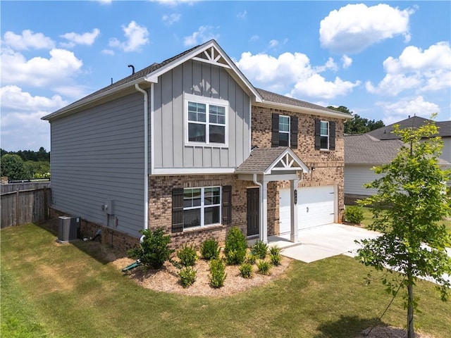 3660 Cattle Field Xing, Loganville, GA 30052 - craftsman inspired home with board and batten siding, brick siding, concrete driveway, and an attached garage