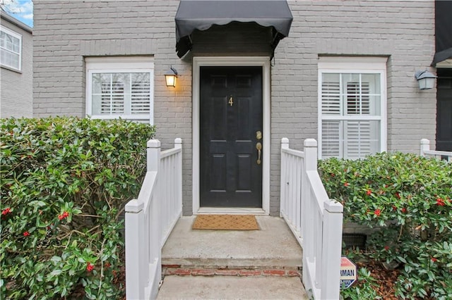 view of doorway to property