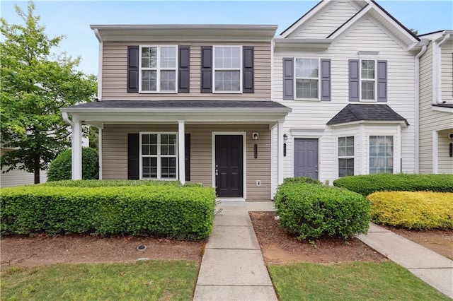 view of front of property featuring a porch