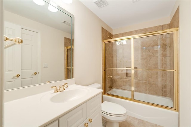 1655 Arrowhead Trl NE, Atlanta, GA 30345 - bathroom with bath / shower combo with glass door, toilet, and vanity