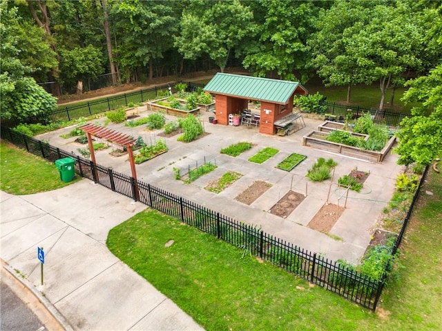 1655 Arrowhead Trl NE, Atlanta, GA 30345 - surrounding community with a garden and an outdoor structure