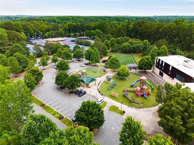 1655 Arrowhead Trl NE, Atlanta, GA 30345 - drone / aerial view of a heavily wooded area and a park