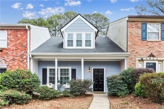 view of front of property with a porch