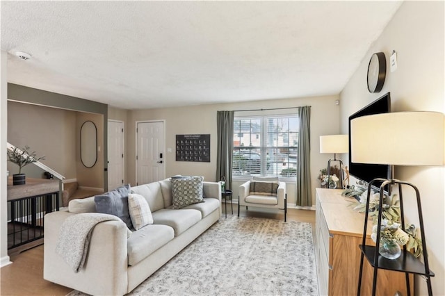 living room featuring hardwood / wood-style floors