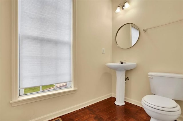 3443 Lathenview Ct, Alpharetta, GA 30004 - bathroom with wood finished floors and toilet