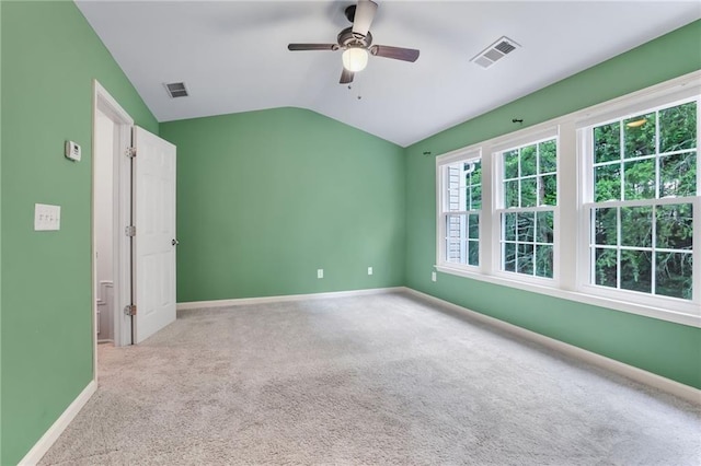 3443 Lathenview Ct, Alpharetta, GA 30004 - unfurnished bedroom featuring lofted ceiling, carpet flooring, and ceiling fan