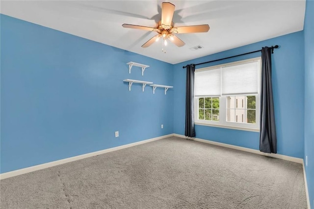 3443 Lathenview Ct, Alpharetta, GA 30004 - carpeted empty room with baseboards and a ceiling fan