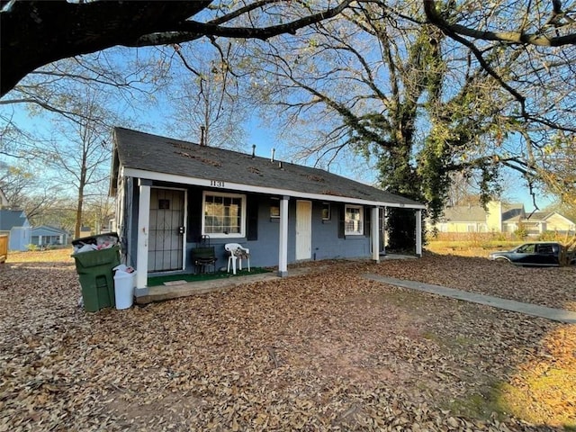 view of front of property with a porch