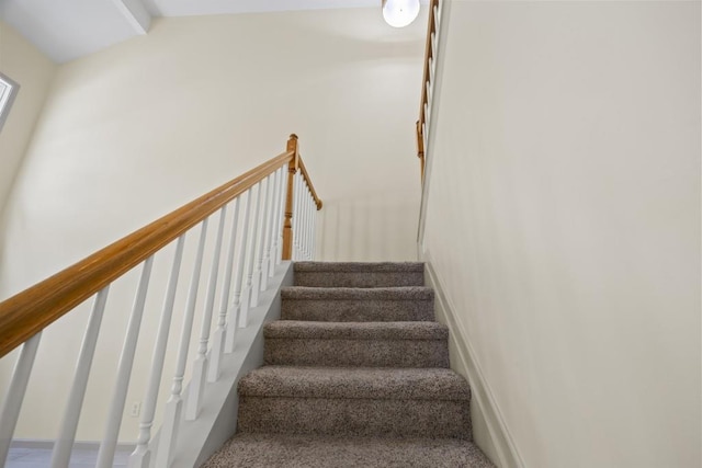 view of stairway