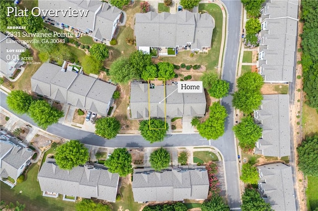 drone / aerial view featuring a residential view