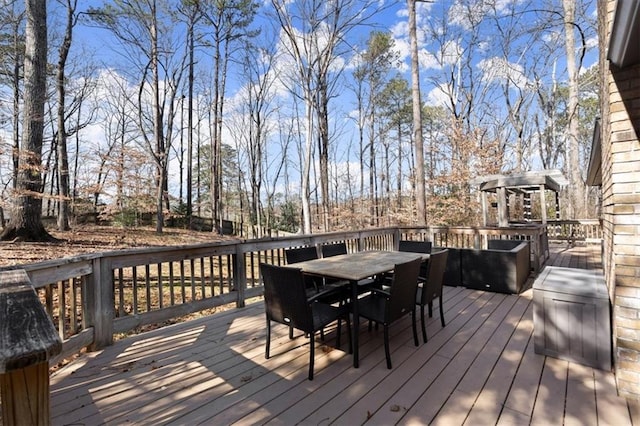 view of wooden terrace