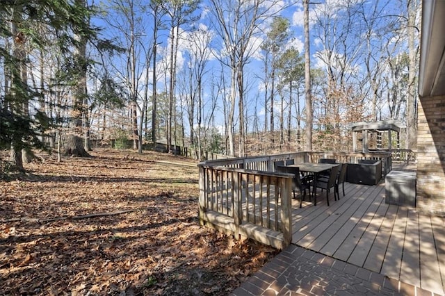 view of wooden deck