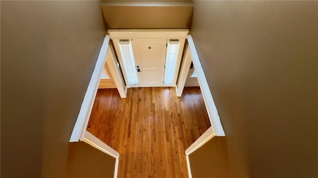 interior space with wood finished floors