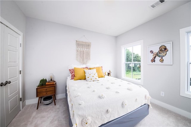 bedroom with carpet flooring