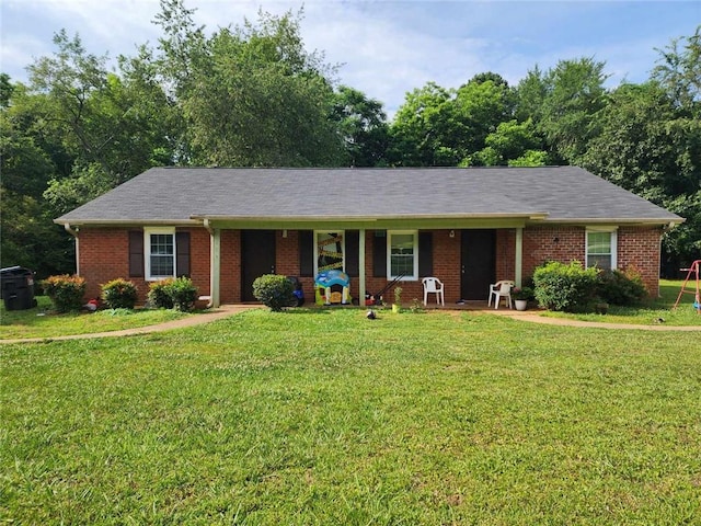 ranch-style house with a front yard