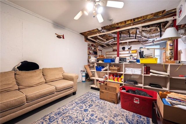 125 Misty Lea Dr, Dallas, GA 30132 - storage room featuring a ceiling fan