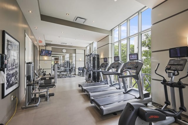 view of workout area