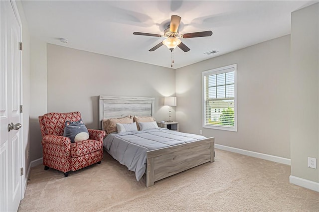4815 Edgemoore Trce, Cumming, GA 30040 - bedroom with light carpet, baseboards, and a ceiling fan