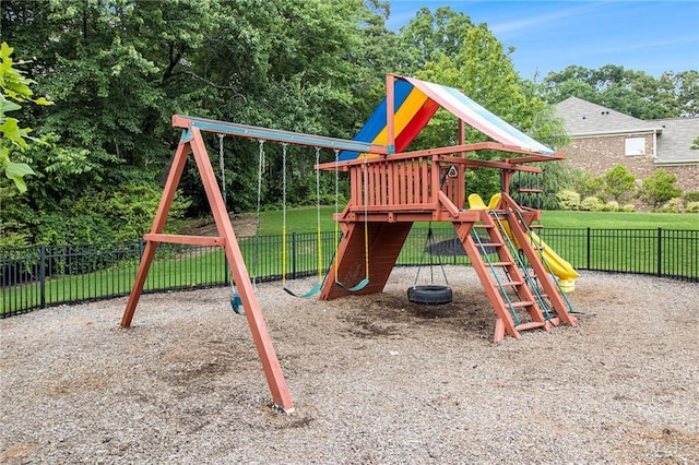 4815 Edgemoore Trce, Cumming, GA 30040 - view of jungle gym with view of wooded area