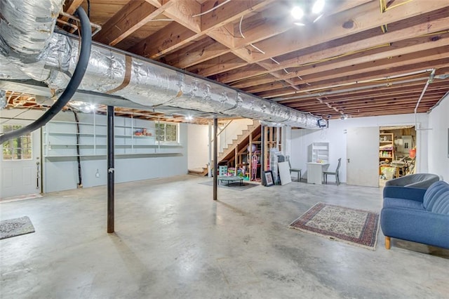 613 Holly Dr, Gainesville, GA 30501 - basement featuring stairway