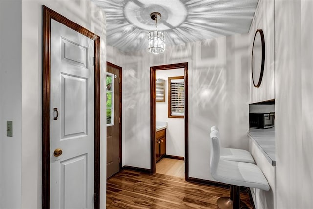 200 Villa Rd Unit 125, Jasper, GA 30143 - interior space with light wood-style flooring, a chandelier, and baseboards
