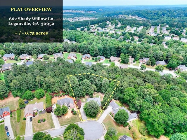 662 Shady Willow Ln, Loganville, GA 30052 - view of property location featuring property parcel outlined