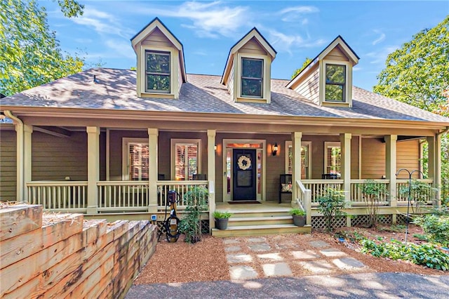 view of front of home with a porch