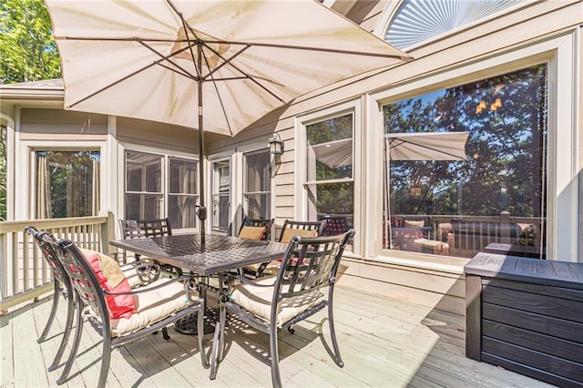 view of sunroom / solarium