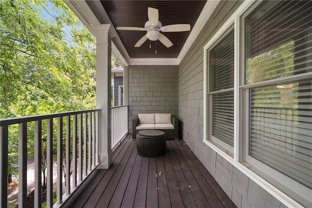 1003 N Ave NE, Atlanta, GA 30306 - deck with ceiling fan