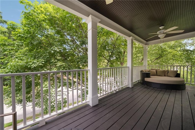 1003 N Ave NE, Atlanta, GA 30306 - deck featuring ceiling fan