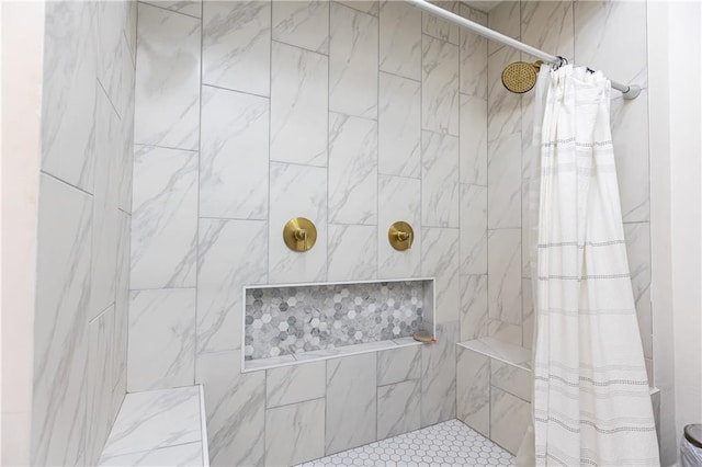 1443 Fama Dr NE, Atlanta, GA 30329 - bathroom with tiled shower