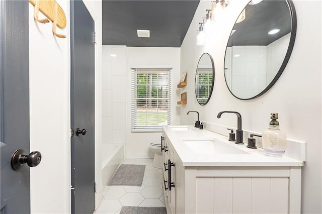 1443 Fama Dr NE, Atlanta, GA 30329 - bathroom with double vanity and tile patterned flooring
