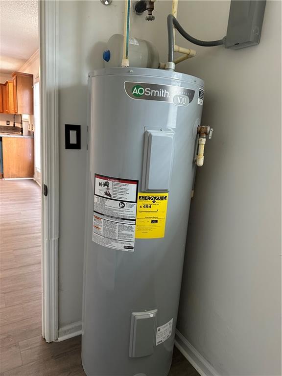 utilities featuring electric water heater