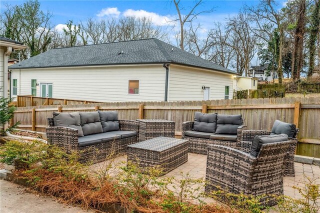 view of patio with outdoor lounge area