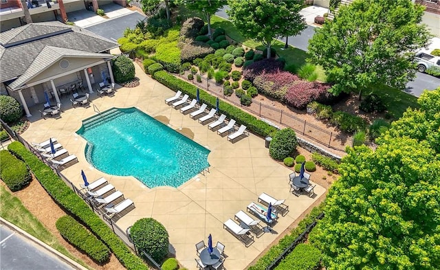 2828 Broughton Ln SE, Atlanta, GA 30339 - community pool featuring a patio
